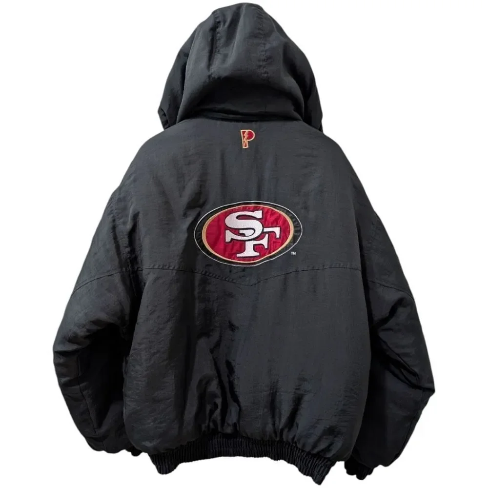 Vintage RARE 90's Pro Player 49ers NFL Reversible Puffer Jacket- GD/L